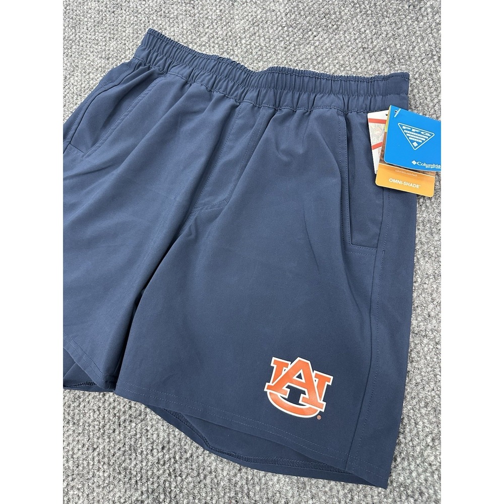 Auburn Tigers Columbia PFG Men's Small Stretch Shorts 6" Omni-Shade UPF 50